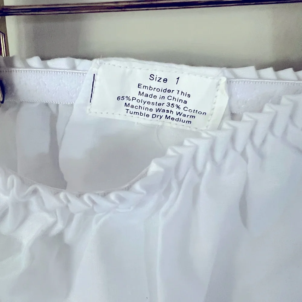 Three White Little Girl Bloomers-Diaper Cover. NEW without tag.